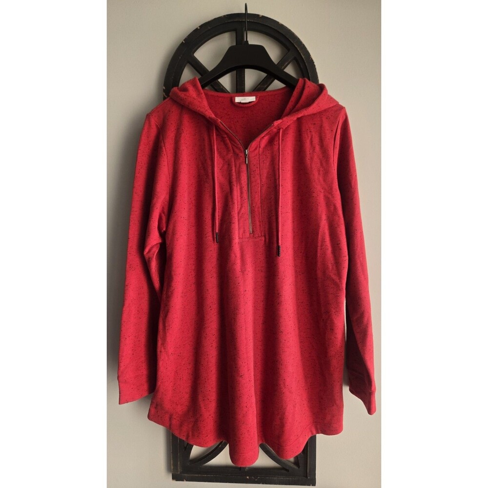 J.Jill Fit Women's Hooded Tunic Sweatshirt – Size Large - Picture 2 of 5